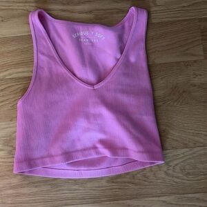 Aeropostale Pink Ribbed Crop Top
